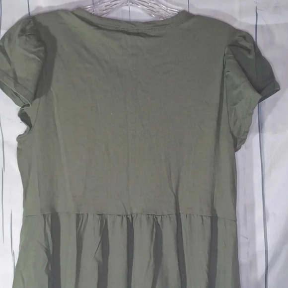 Time and Tru Olive Green Short Sleeve Dress - Picture 7 of 7